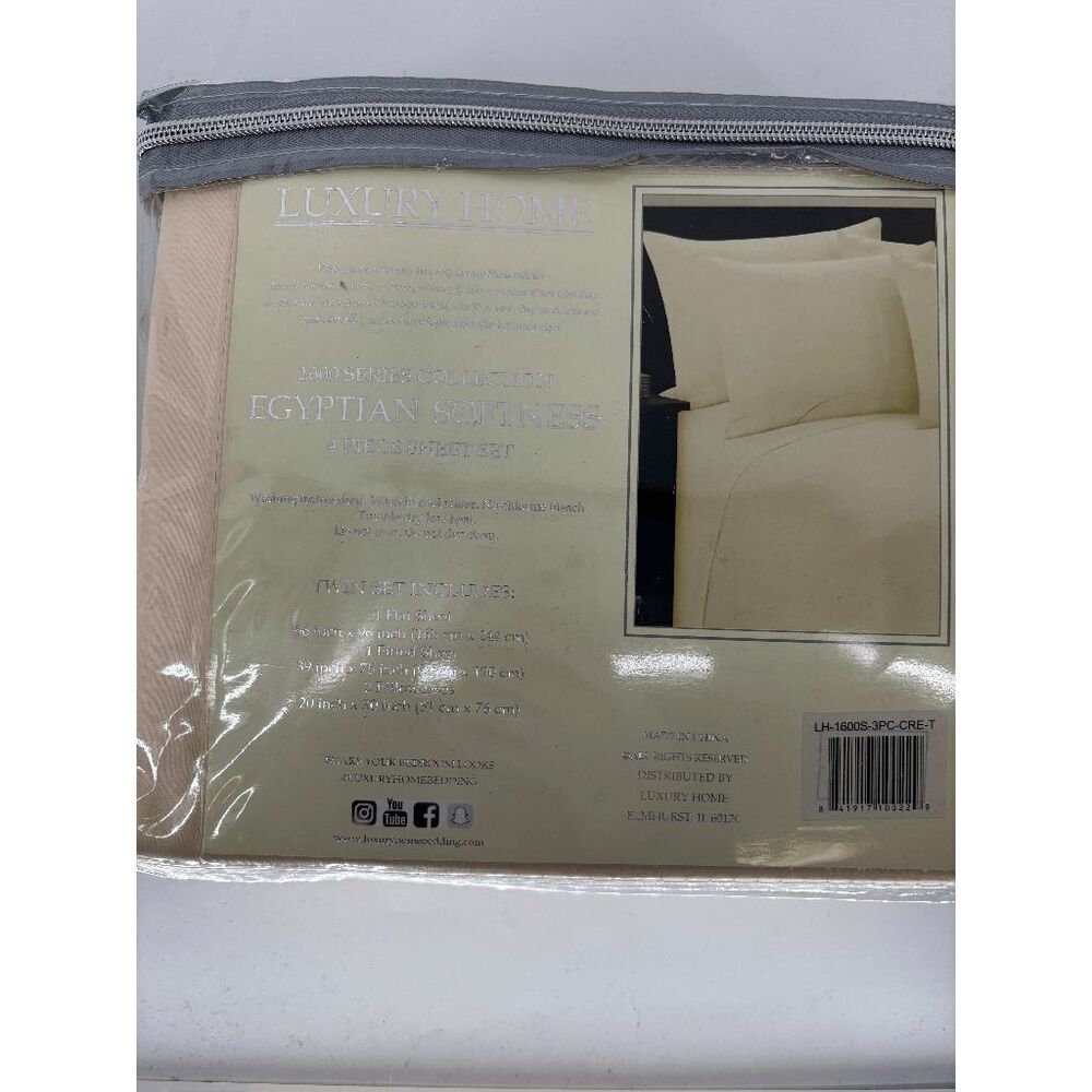 New LUXURY HOME 1600 Series Collection Egyptian Softness 4 Piece Sheet Set Twin - Picture 6 of 6
